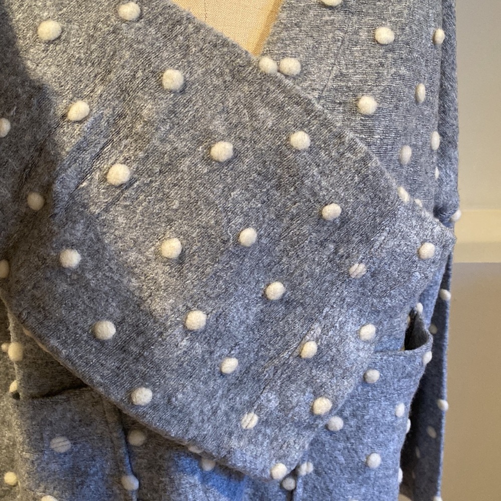 Madewell Texture & Thread Gray Bobble Cardigan L - image 5